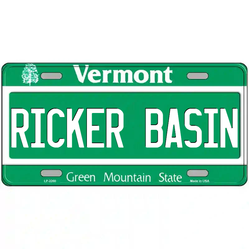 Ricker Basin Vermont Metal Sign