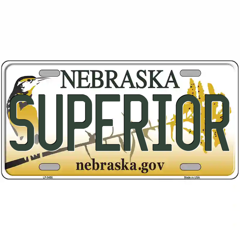 Superior Nebraska Metal Sign