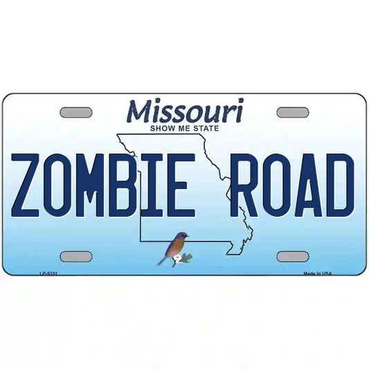 Zombie Road Missouri Metal Sign