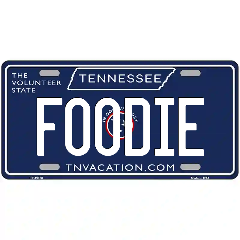 Foodie Tennessee Blue Metal Sign