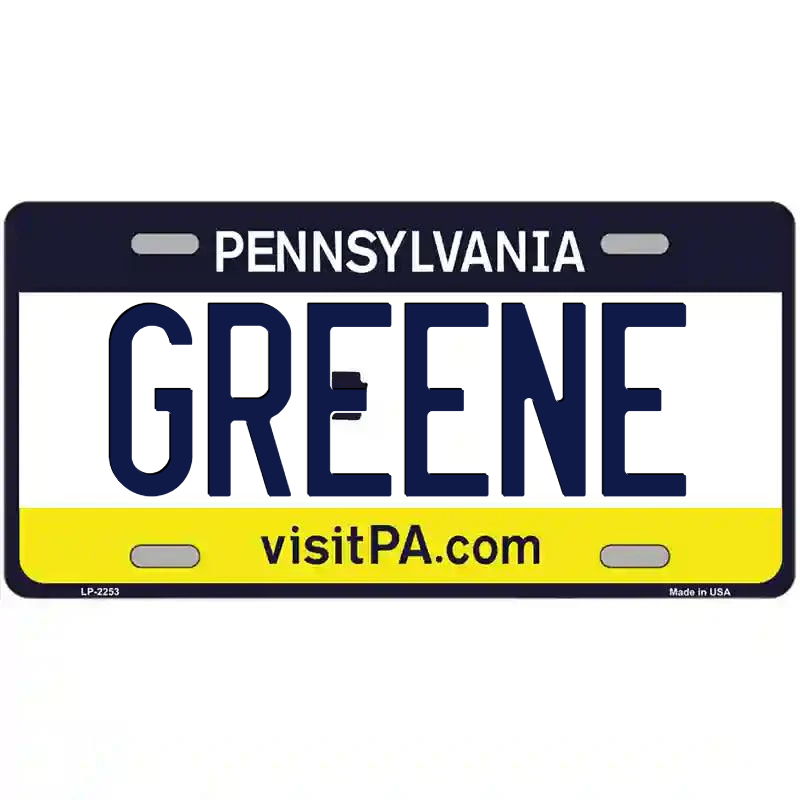 Greene Pennsylvania Metal Sign