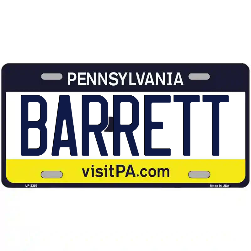 Barrett Pennsylvania Metal Sign