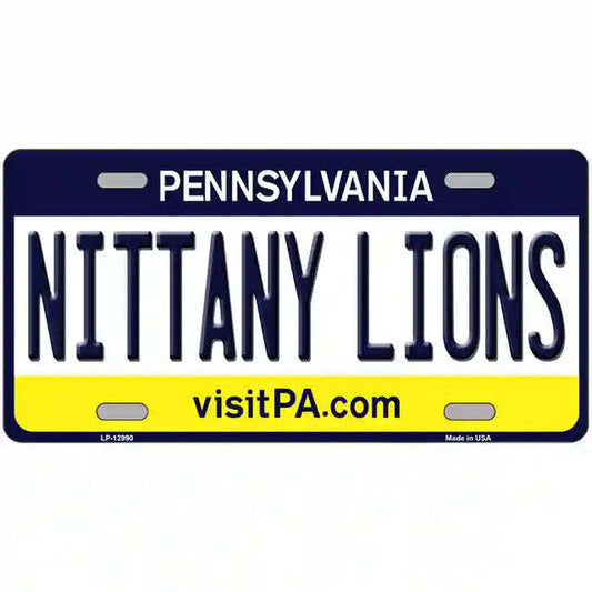 Nittany Lions Pennsylvania Metal Sign