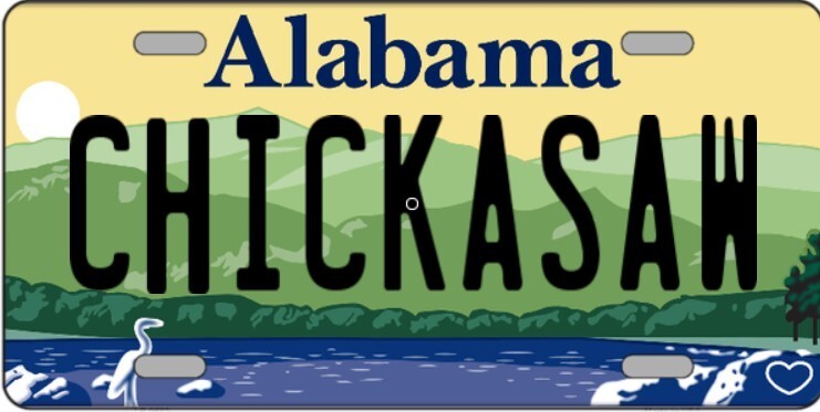 Chickasaw Alabama Metal Sign
