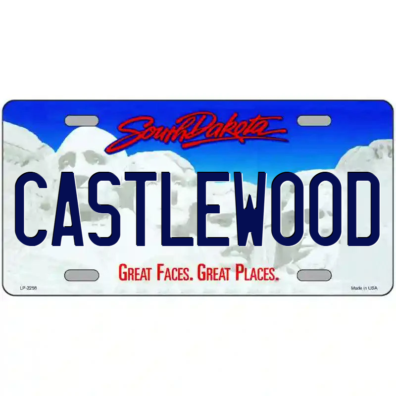 Castlewood South Dakota Metal Sign