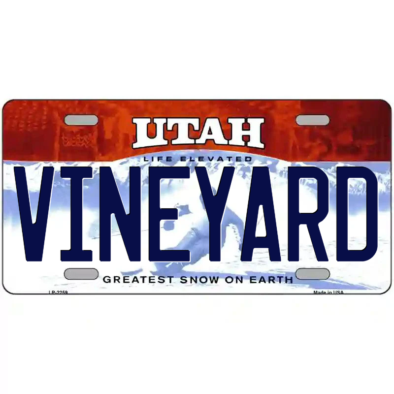 Vineyard Utah Metal Sign