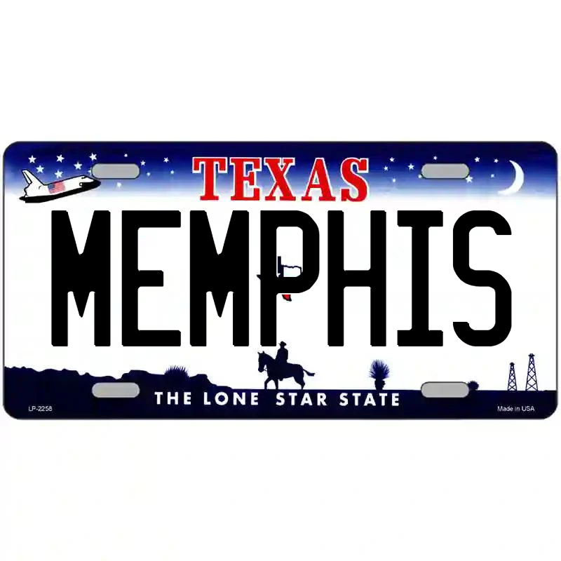 Memphis Texas Metal Sign