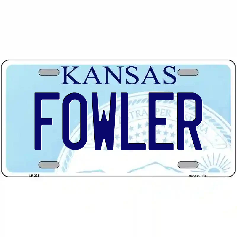 Fowler Kansas Metal Sign