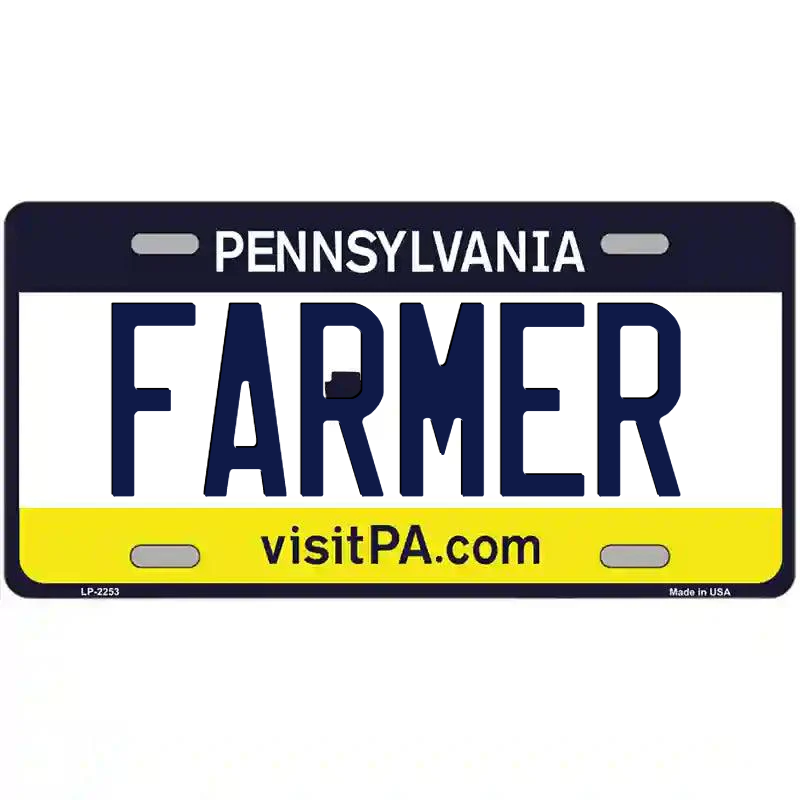 Farmer Pennsylvania Metal Sign