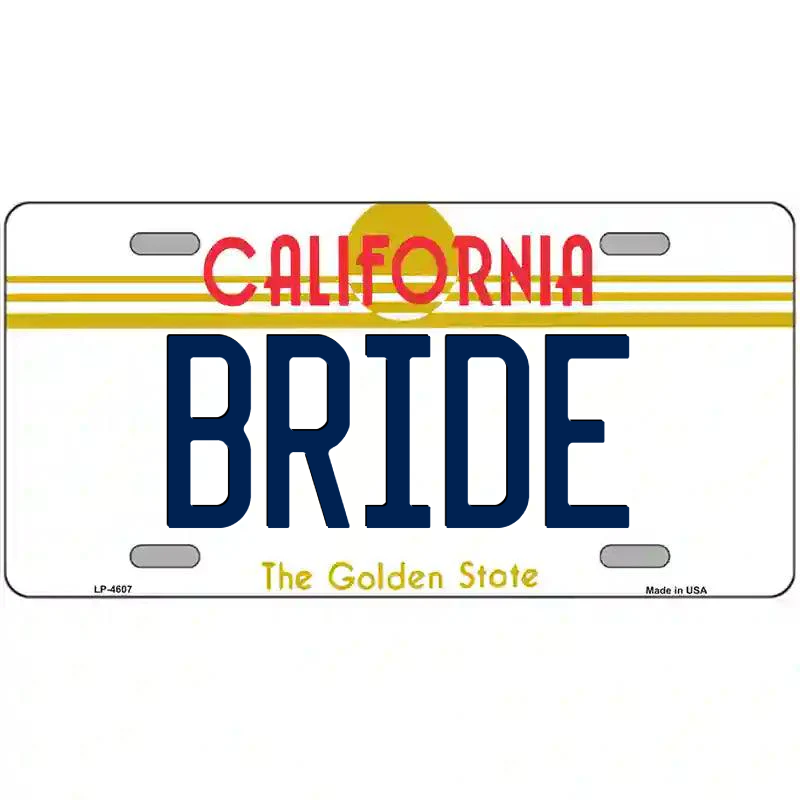 Bride California Metal Sign