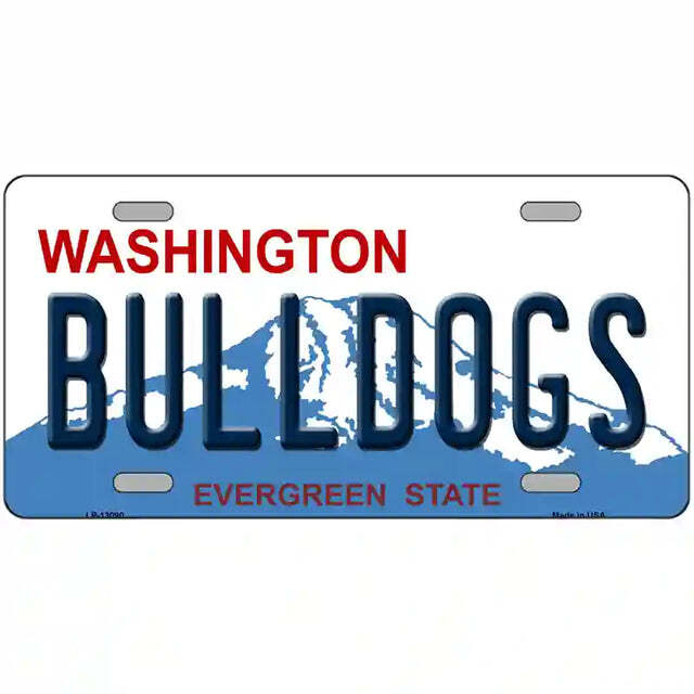 Bulldogs Washington Metal Sign