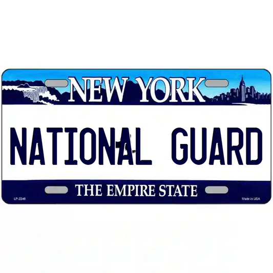 National Guard New York Blue Metal Sign