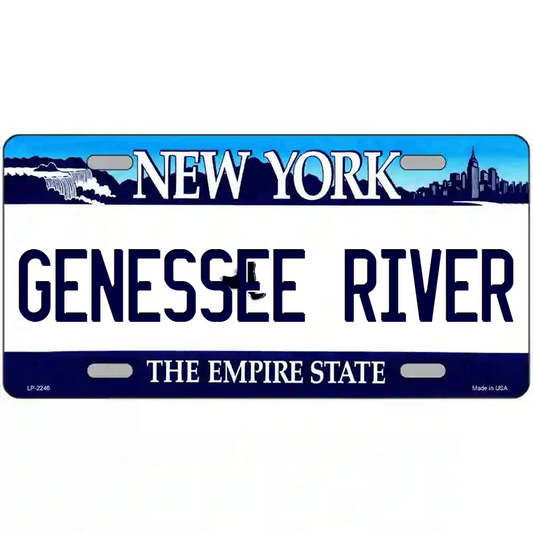 Genesee River New York Blue Metal Sign