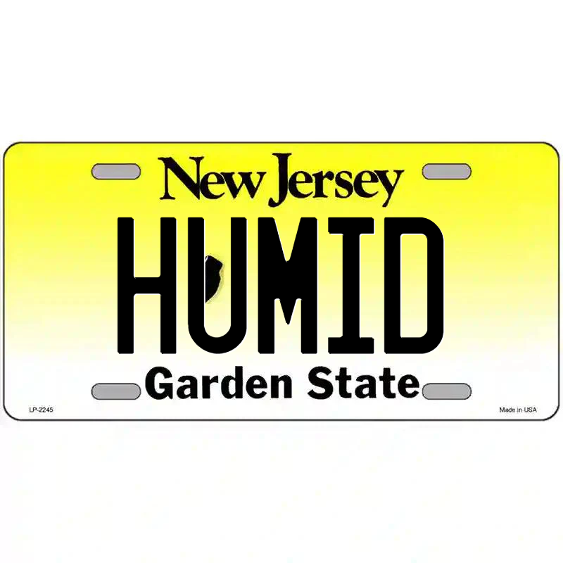 Humid New Jersey Metal Sign