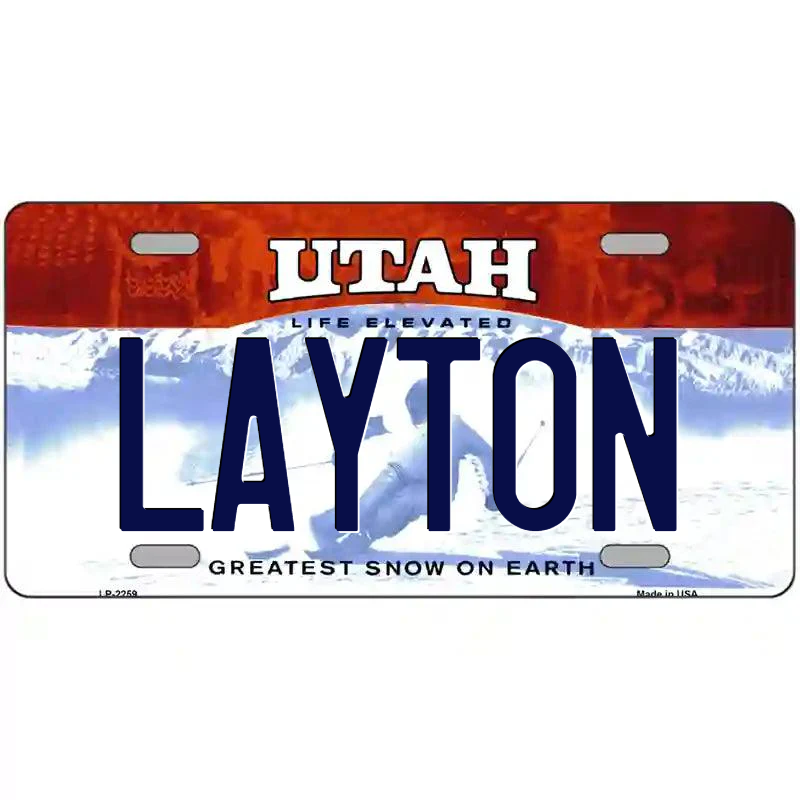 Layton Utah Metal Sign