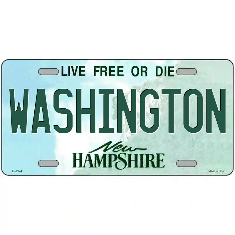 Washington New Hampshire Metal Sign