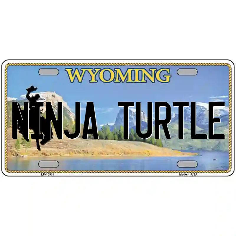 Ninja Turtle Wyoming Metal Sign