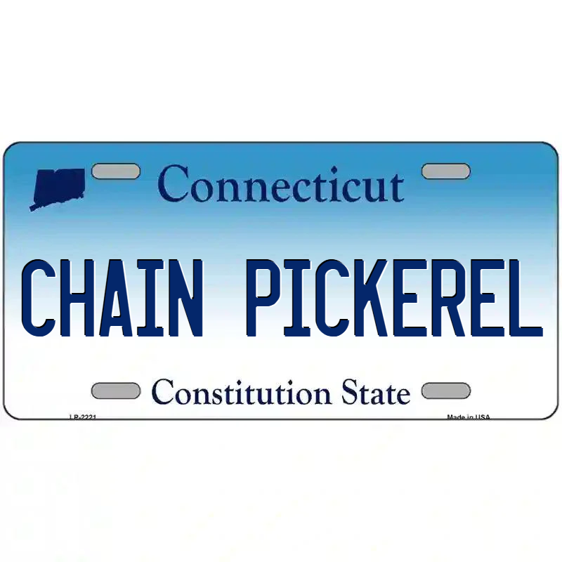 Chain Pickerel Connecticut Metal Sign