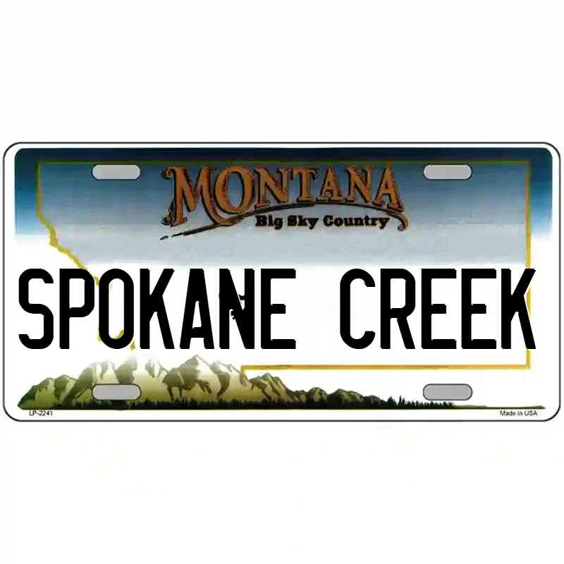 Spokane Center Montana Metal Sign