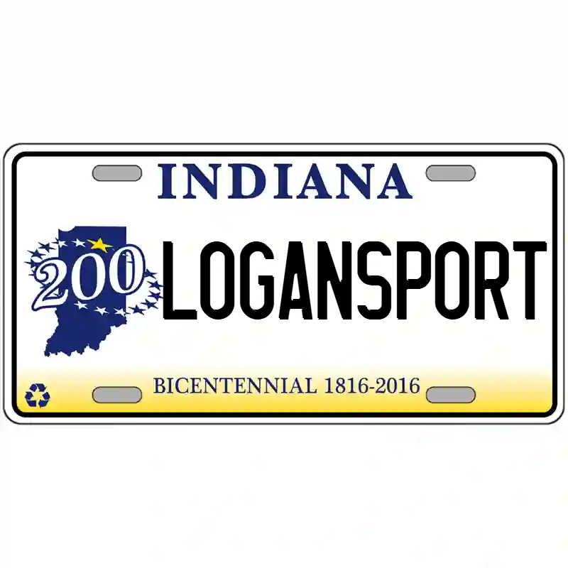 Logansport Indiana Bicentennial Metal Sign