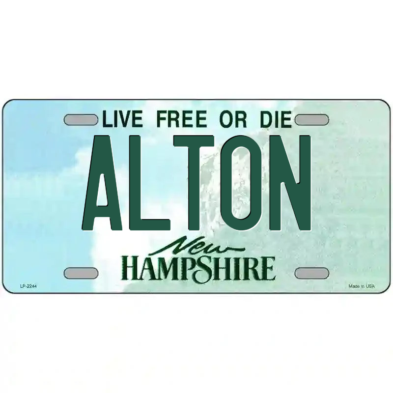 Alton New Hampshire Metal Sign