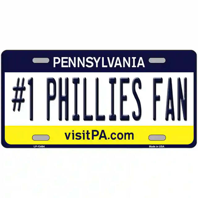 #1 Phillies Fan Pennsylvania Metal Sign