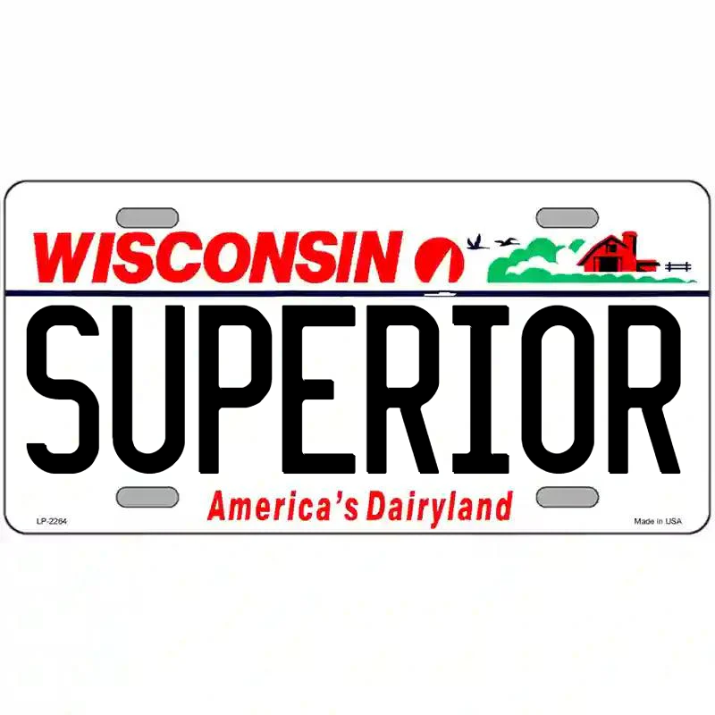 Superior Wisconsin Metal Sign