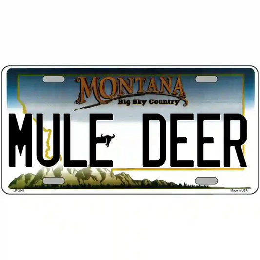 Mule Deer Montana Metal Sign