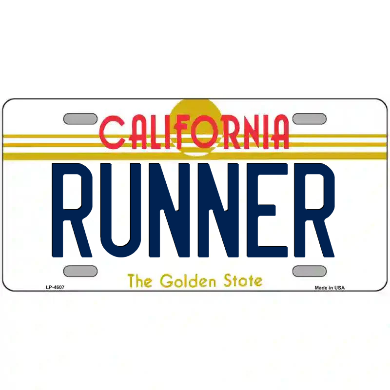 Runner California Metal Sign