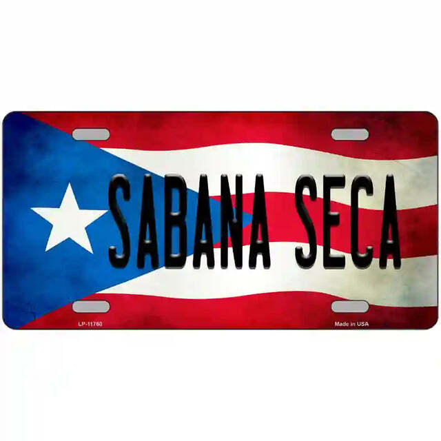 Sabana Seca Puerto Rico Flag Metal Sign
