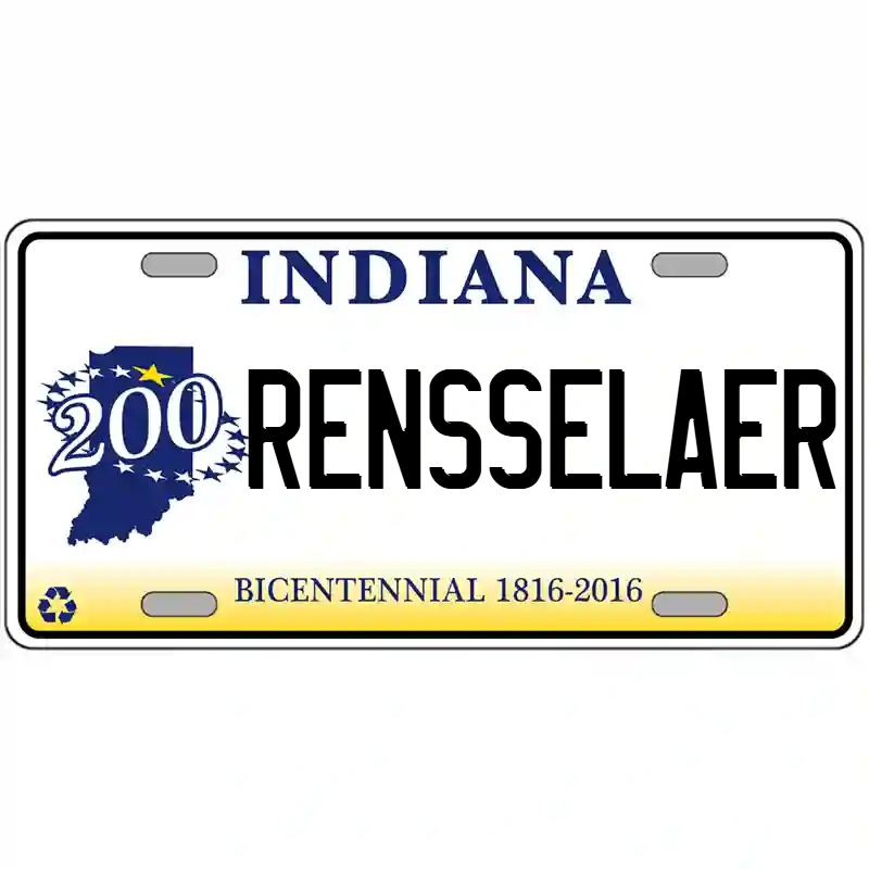 Rensselaer Indiana Bicentennial Metal Sign