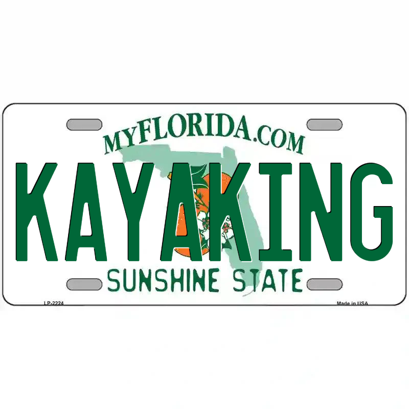 Kayaking Florida Metal Sign