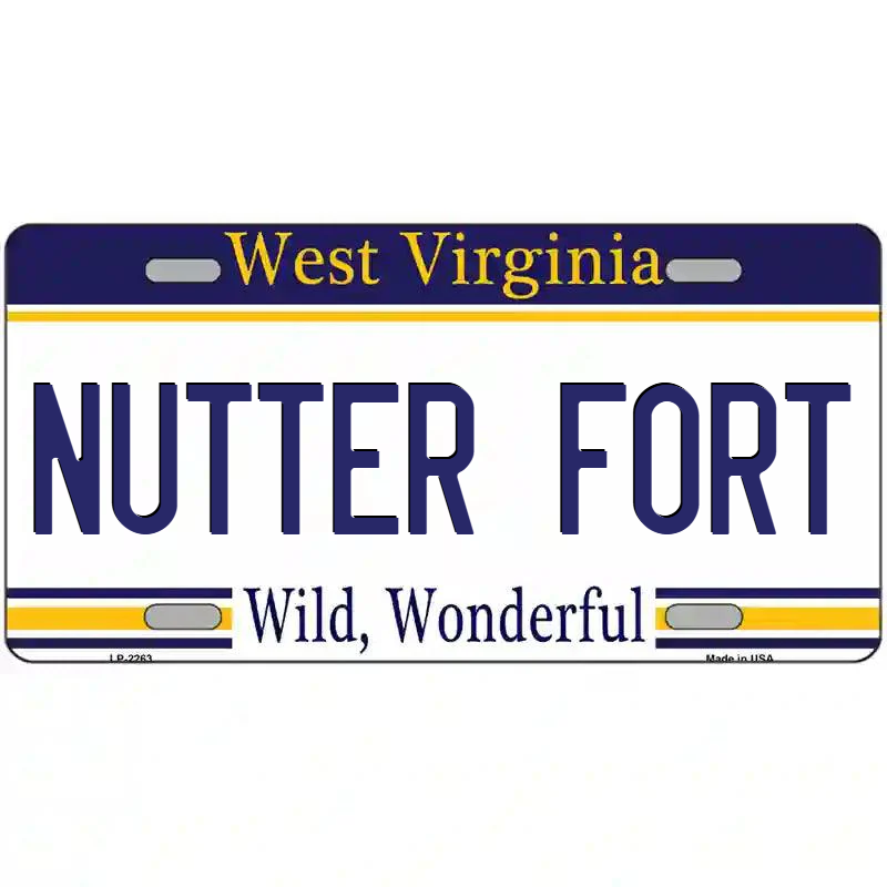 Nutter Fort West Virginia Metal Sign