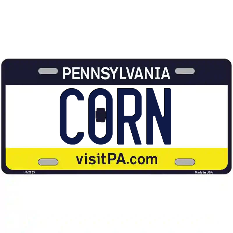 Corn Pennsylvania Metal Sign