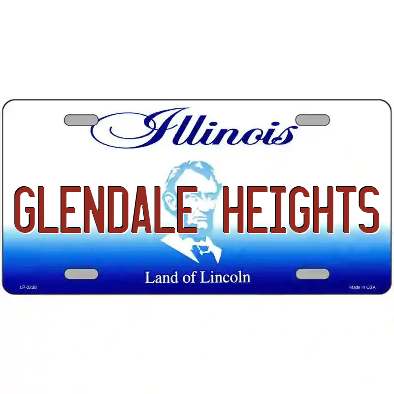 Glendale Heights Illinois Metal Sign