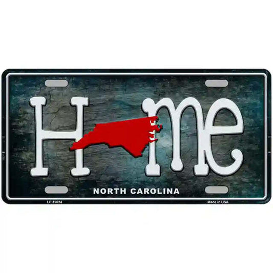 North Carolina Home State Outline Metal Sign