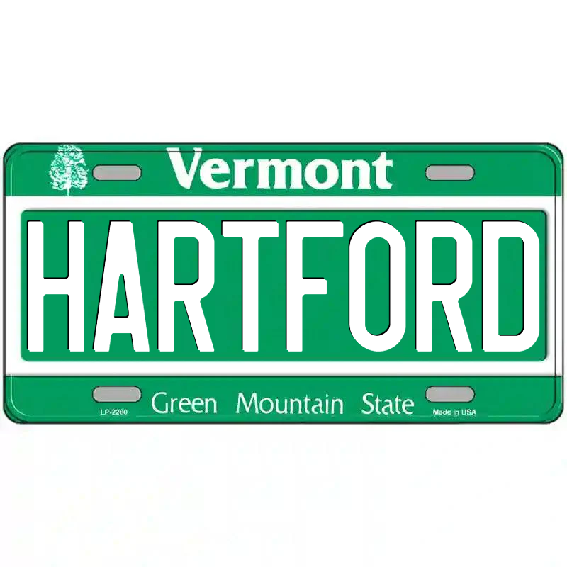 Hartford Vermont Metal Sign
