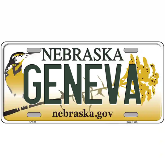 Geneva Nebraska Metal Sign