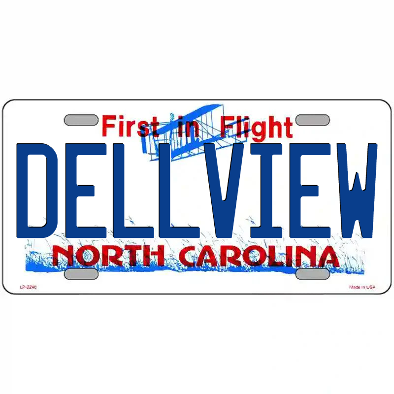 Dellview North Carolina Metal Sign
