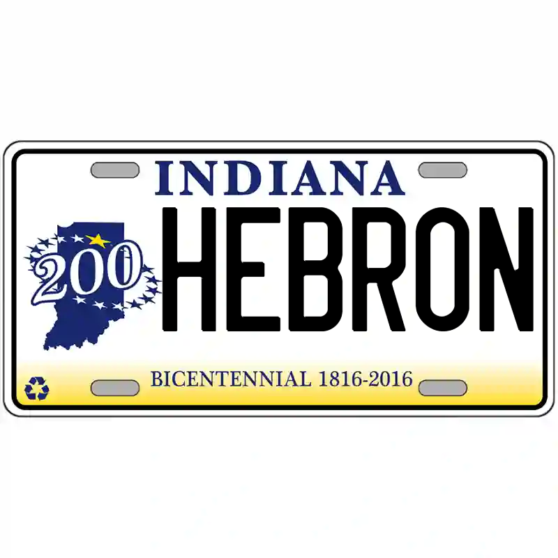 Hebron Indiana Bicentennial Metal Sign
