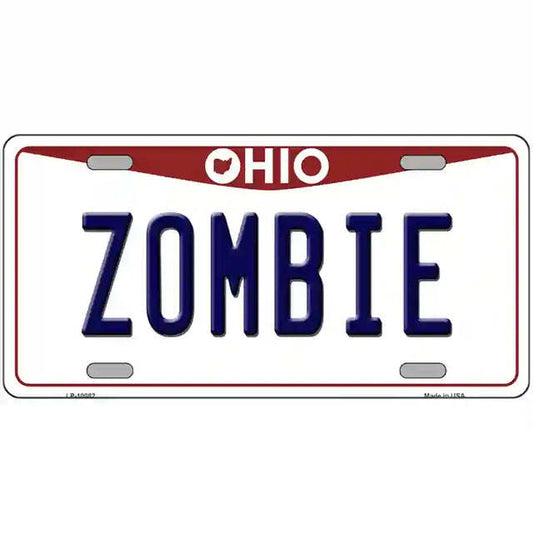 Zombie Ohio Metal Sign