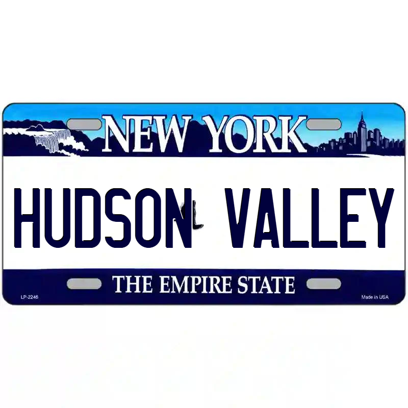 Hudson Valley New York Blue Metal Sign