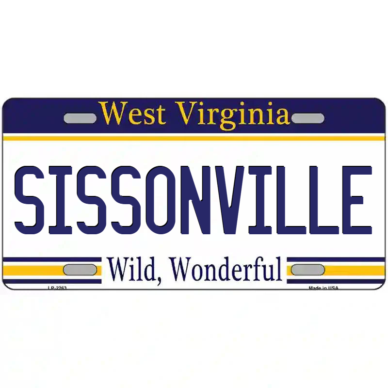 Sissonville West Virginia Metal Sign