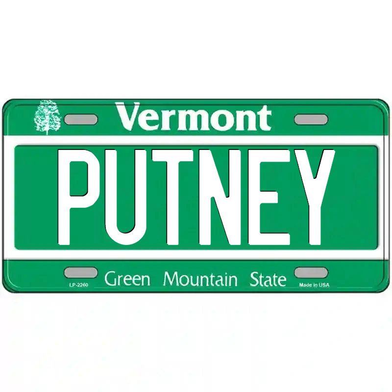 Putney Vermont Metal Sign