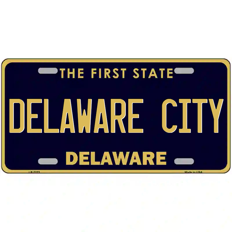 Delaware City Delaware Metal Sign