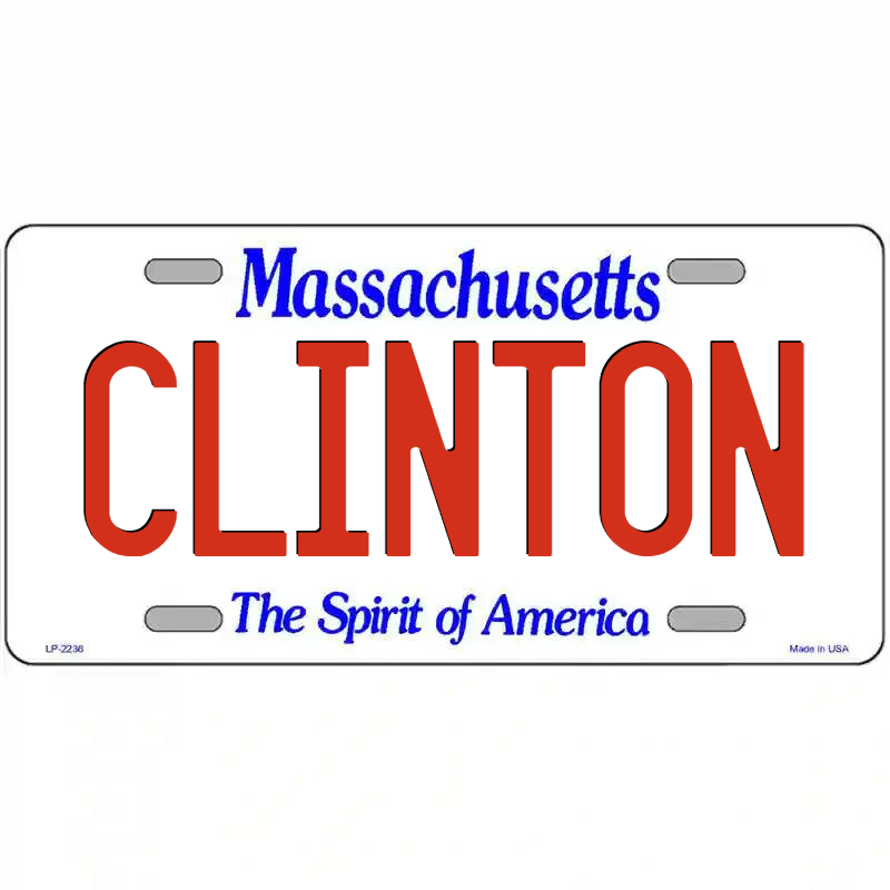 Clinton Massachusetts Metal Sign