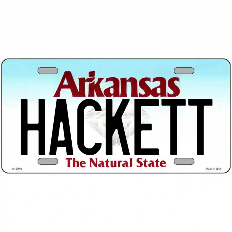 Hackett Arkansas Metal Sign