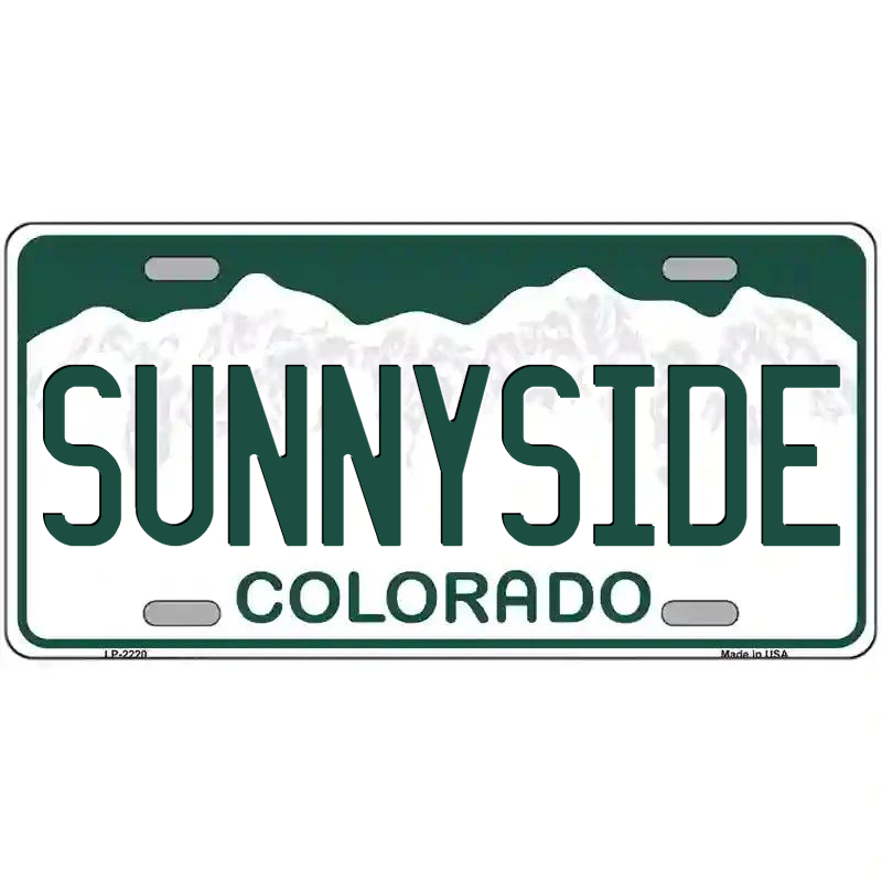 Sunnyside Colorado Metal Sign