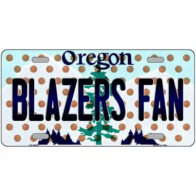 Blazers Fan Oregon Metal Sign