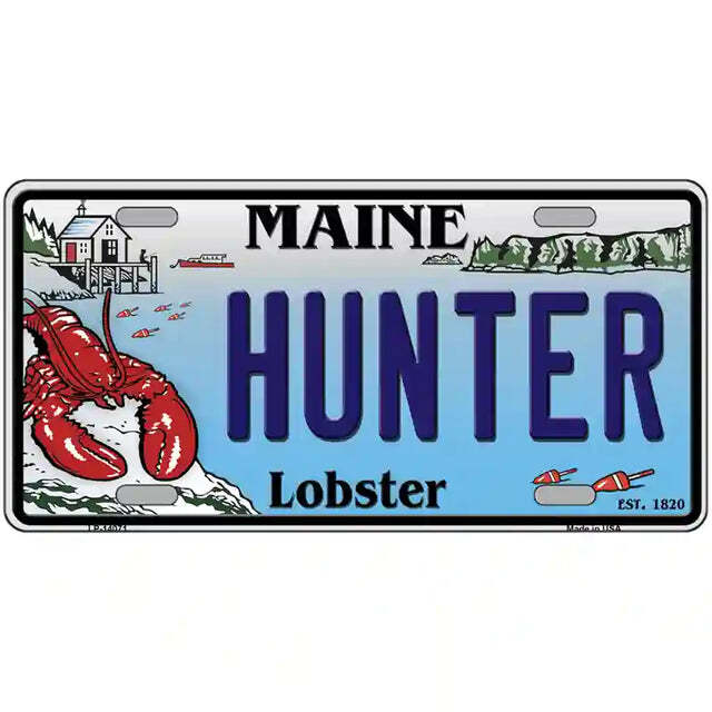 Hunter Maine Lobster Metal Sign